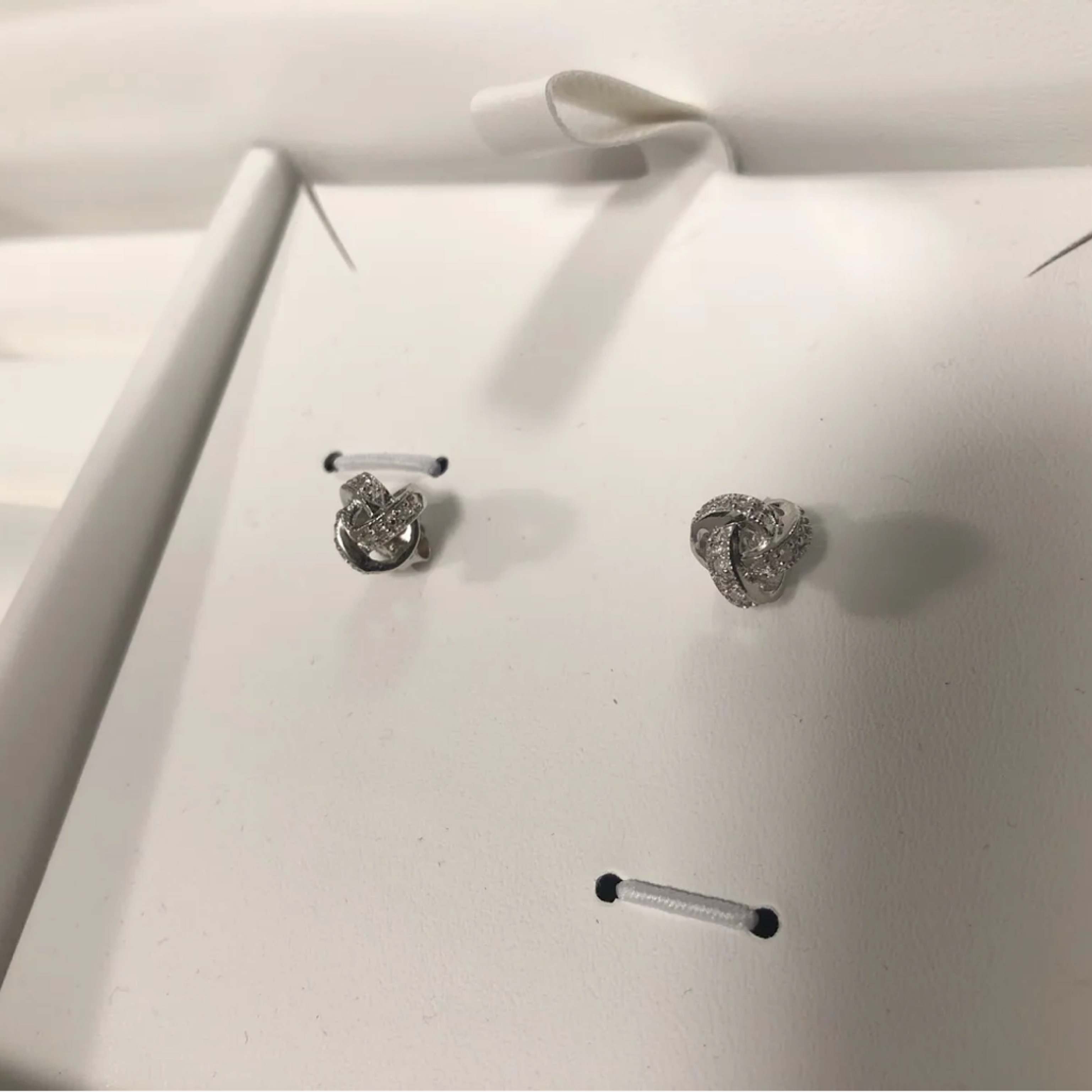025ct Diamond Knot Earrings